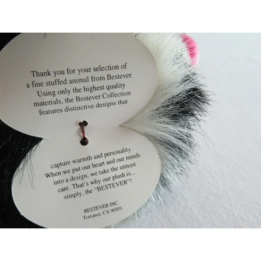 Bestever Hareballs Bunny Rabbit Black White Stuffed Plush Toy Babylaughter 6